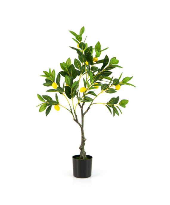 Artificial Lemon Tree 2.6/4/5.2 Feet Tall Fake Lemon Plant wuth Lemon Fruits